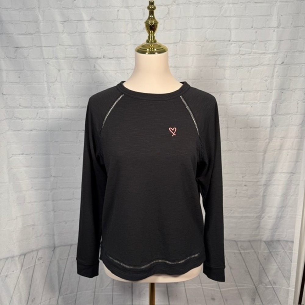 Victoria's Secret Open Back Long Sleeve Top Black XS NWOT